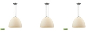 Macy's Merida 1 Light Pendant in Polished Chrome with White Linen Glass